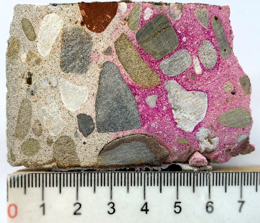 Carbonatatiediept Carbonatatiediepte bepaling van beton met kleurindicator