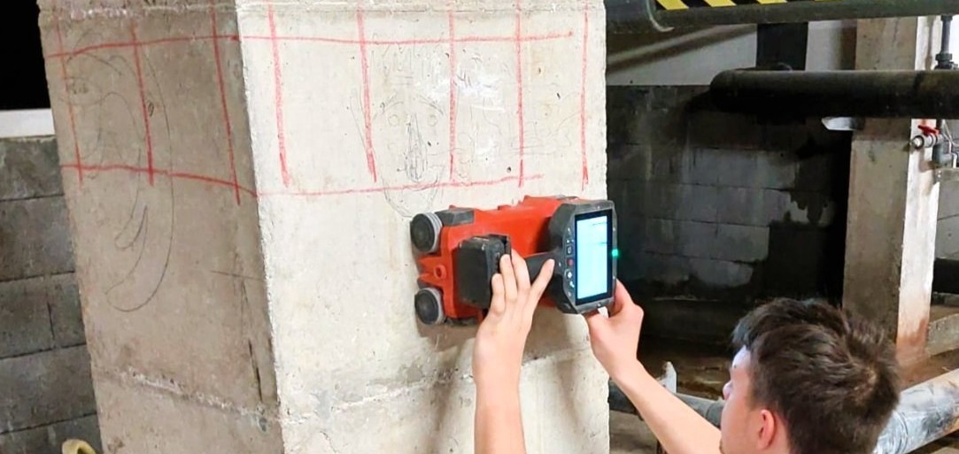 Scannen van de wapening met een elektromagnetische scanner – BETON+ Scannen van de wapening met een elektromagnetische scanner - BETON+